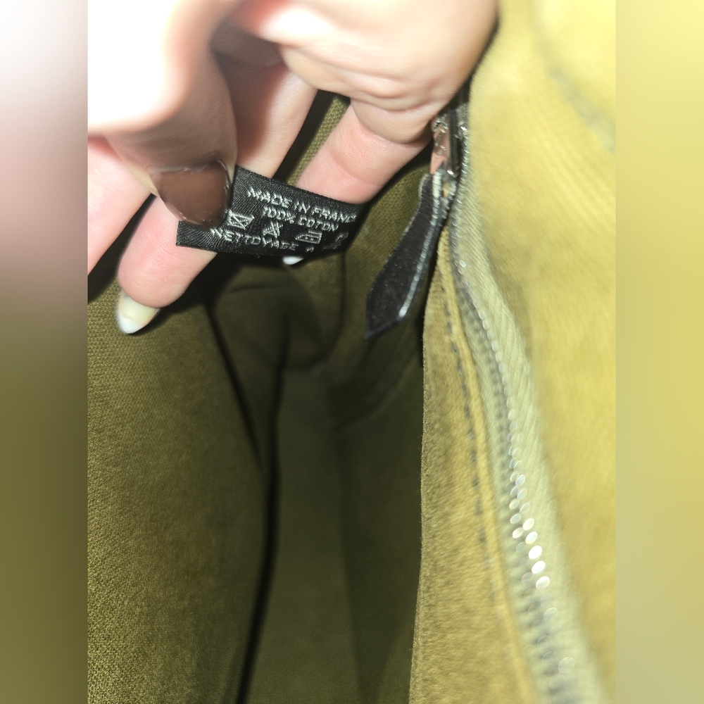 Hermès Striped Olive 🫒 Green & Blue Large Tote (GUC)(SEE PICS) - Picture 11 of 12